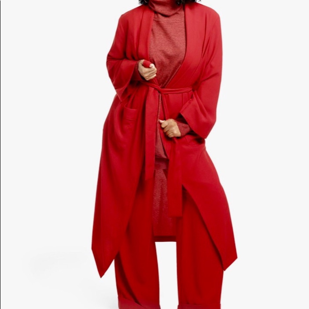 Tracee Ellis Ross Duster Red/Blue - Picture 8 of 8